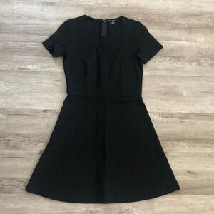 Theory black short sleeve business casual dress 2